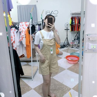 Quần Yếm Đùi Kaki