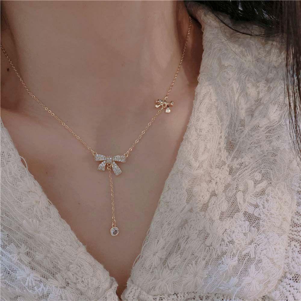 Vòng Cổ Choker Mặt Nơ VANES1 Thời Trang Hàn Quốc Có Thể Điều Chỉnh