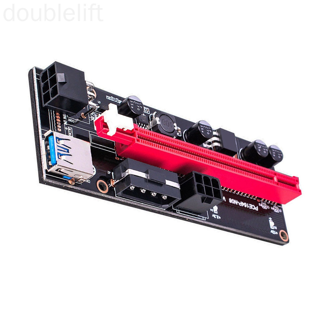 PCI-E Riser Board 1X to 16X GPU Extender Riser Card PCI-E USB 3.0 GPU Adapter with 6pin Interface doublelift store