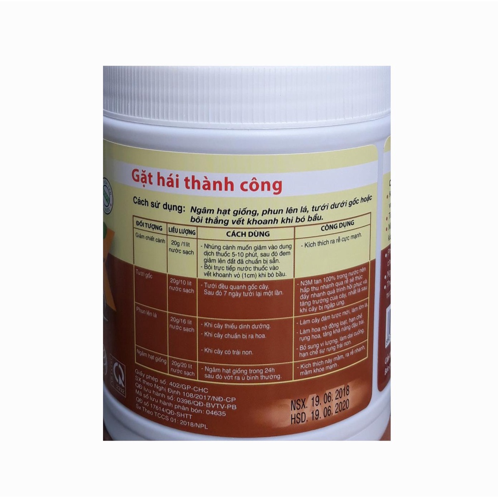 PHÂN BÓN LÁ RA RỄ CỰC MẠNH N3M [500GR] - KÍCH RỄ - GIÂM, CHIẾT, GHÉP CÀNH - THÍCH HỢP SỬ DỤNG CHO LAN, MAI, KIỂNG LÁ