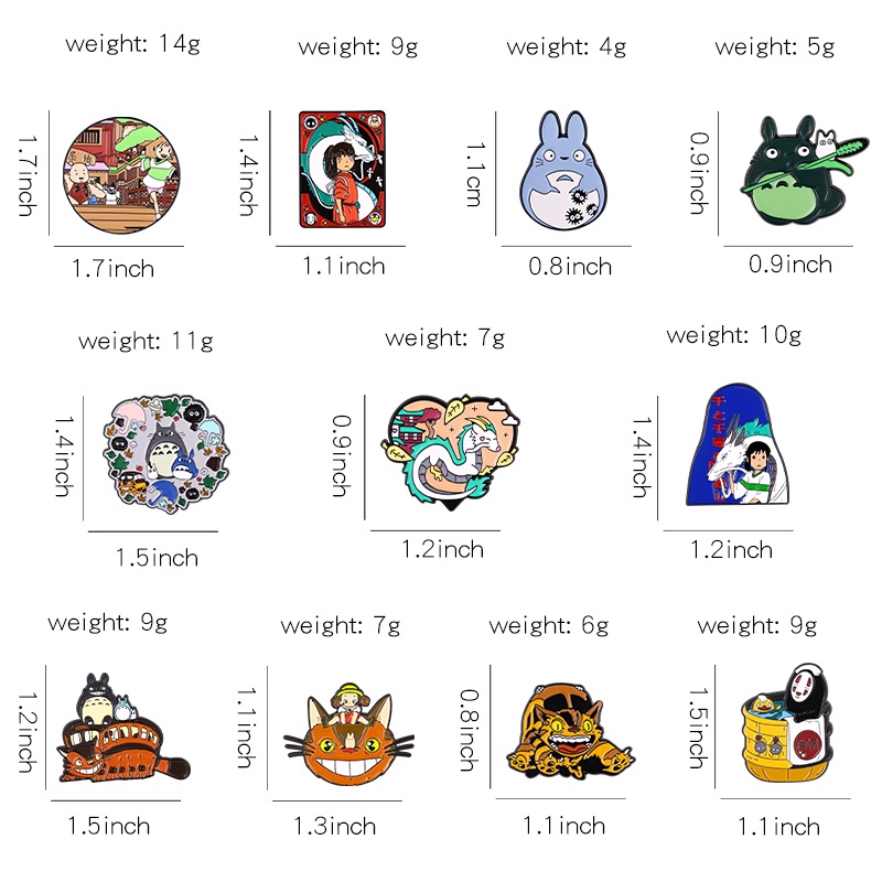 Ghim cài áo QIHE JEWELRY hoạt hình Totoro phong cách Nhật Bản