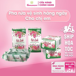Bột pha dung dịch vệ sinh phụ nữ Cát Linh - Hộp 12 gói - Ngăn ngừa ngứa, mùi hôi