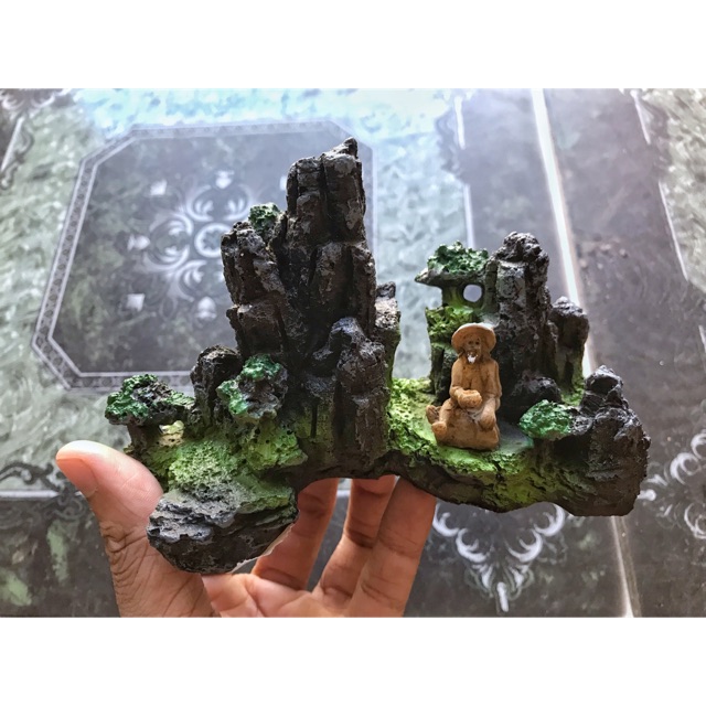 NÚI TRANG TRÍ HỒ CÁ NON BỘ 15x7x8CM