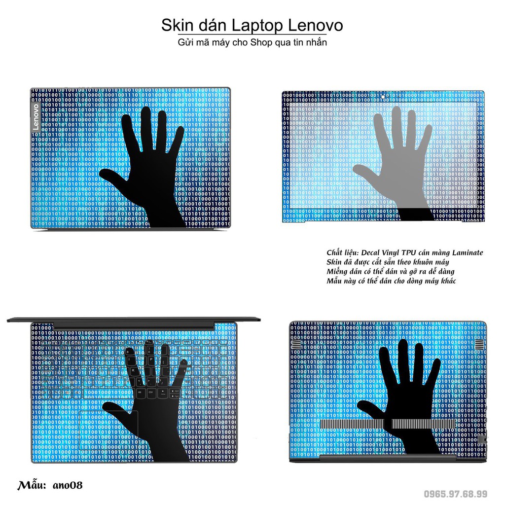 Skin dán Laptop Lenovo in hình Anonymous _nhiều mẫu 2 (inbox mã máy cho Shop)