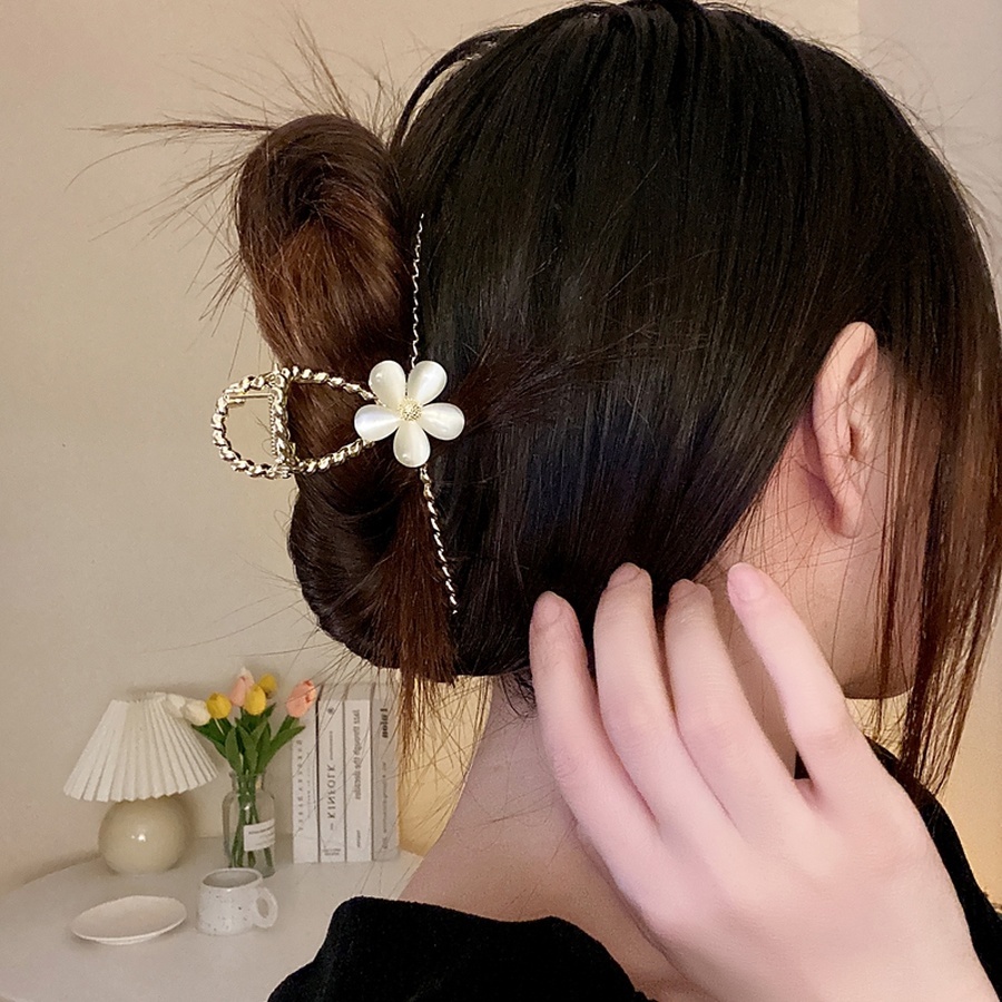 Kẹp Tóc Hình Hoa Đính Ngọc Trai Nhân Tạo Thời Trang