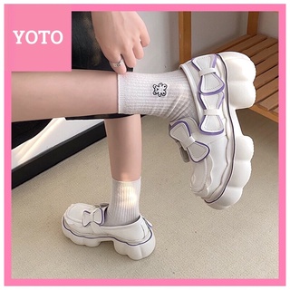 Giày oxford phối nơ cực xinh xắn, Giày da nữ ulzzang độn đế cao 5cm OX28