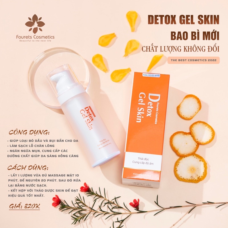 detox gel skin thải độc fourets cosmetics