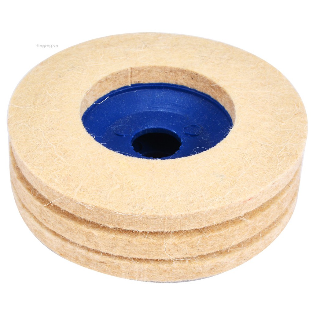 3pcs 100mm 4inch Wool Buffing Grinding Wheel Felt Polishing Discs Pads Set Blue