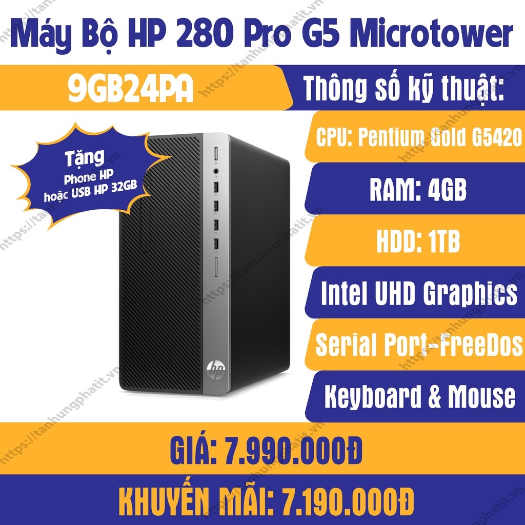 máy tính HP 280 Pro G5 MT 9GB24PA – Máy tính để bàn chính hãng-mới 100%