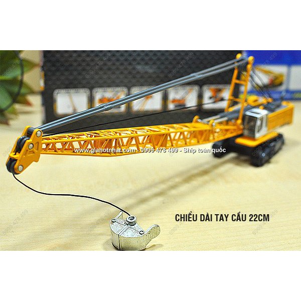 Mô Hình Kim Loại Xe Cẩu Múc Gầu Bánh Xích Tỉ Lệ 1/87 - Kdw - 9913