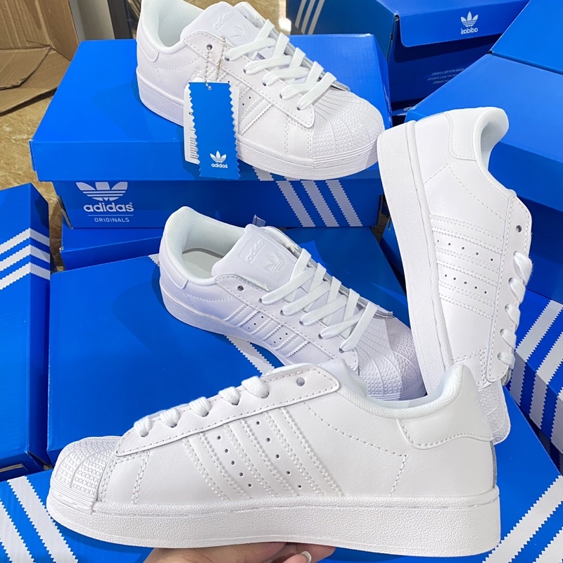 | CÓ SẴN - ẢNH THẬT | Giày thể thao adidas superstar trắng mũi sò bản đẹp full box - bill- giấy gói