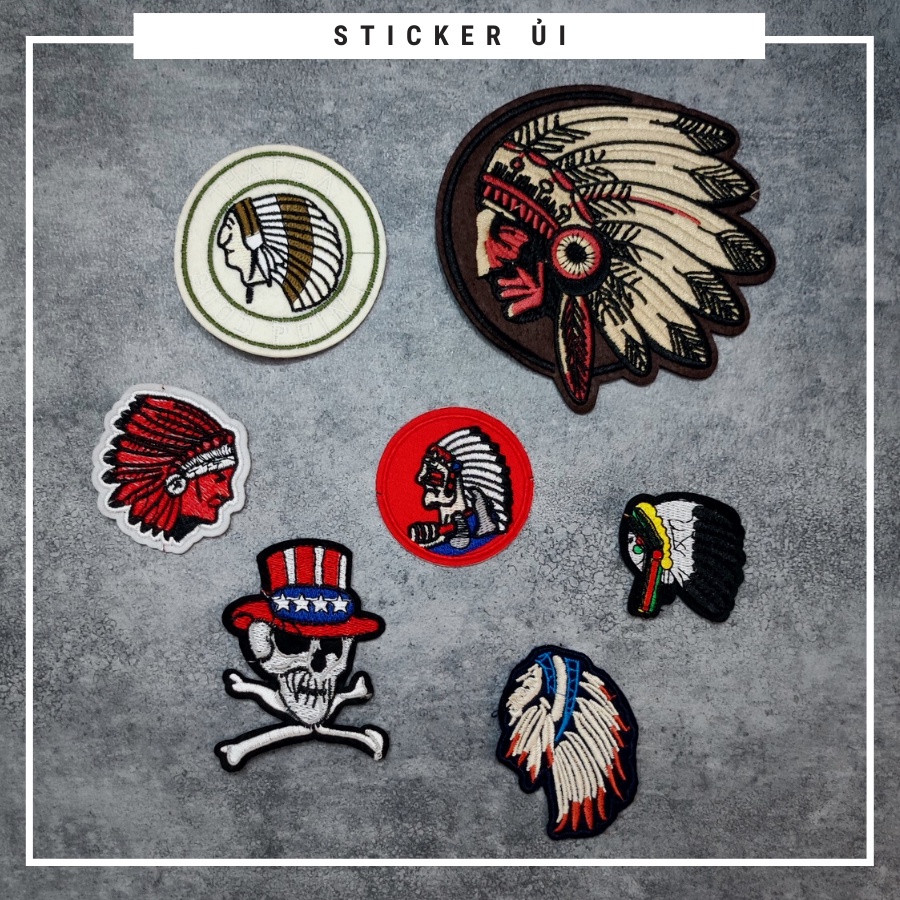 Sticker ủi áo Cao cấp - CÓ SẴN KEO ỦI - sticker vải dùng làm miếng vá áo, phụ kiện trang trí quần áo, balo, giày, nón