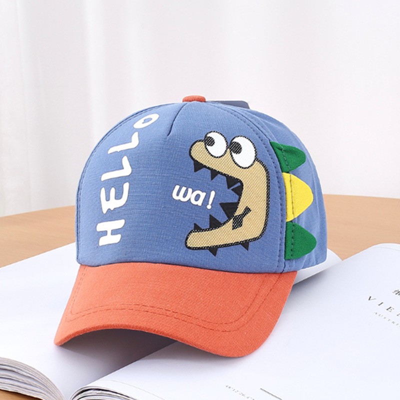 Cartoon dinosaur kids caps children's baseball caps spring and autumn boys baby sun hats little boys sun hats
