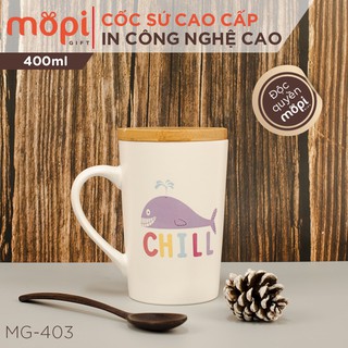 Cốc Ly Sứ MG-403-TL Chịu Nhiệt Bền Màu, Công Nghệ Mới Độc Quyền Mopi Gift/ X6_Home