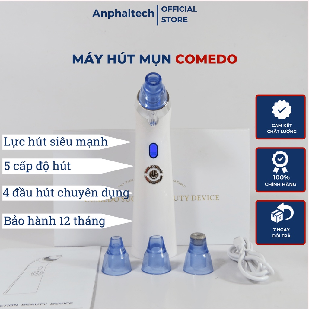 Máy Hút Mụn Đầu Đen Comedo Cầm Tay Mini Siêu Mạnh Hàn Quốc