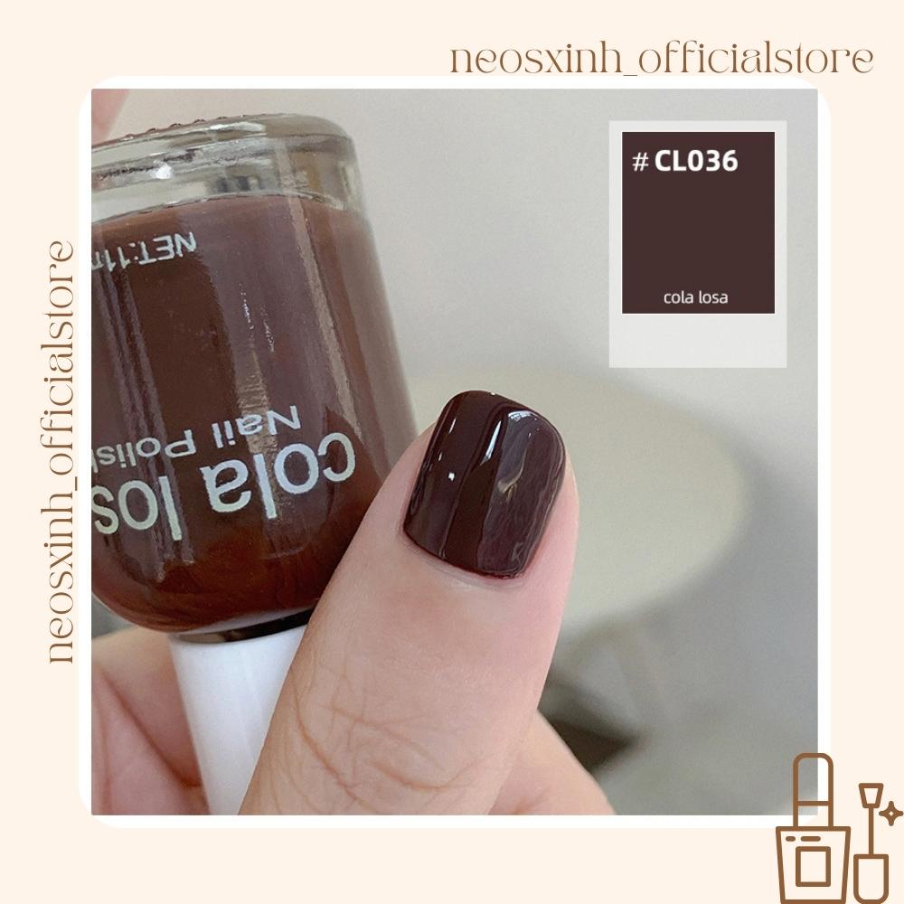 Sơn Móng Tay Cola Losa Màu Nude Đen Trắng Trong Suốt Kim Tuyến Pastel Tím - Neosxinh Nails