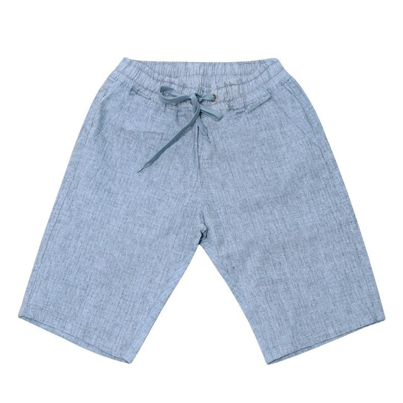 Quần shorts kaki nam lưng thun cột dây thời trang cao cấp QS01-Xanh biển cao cấp.