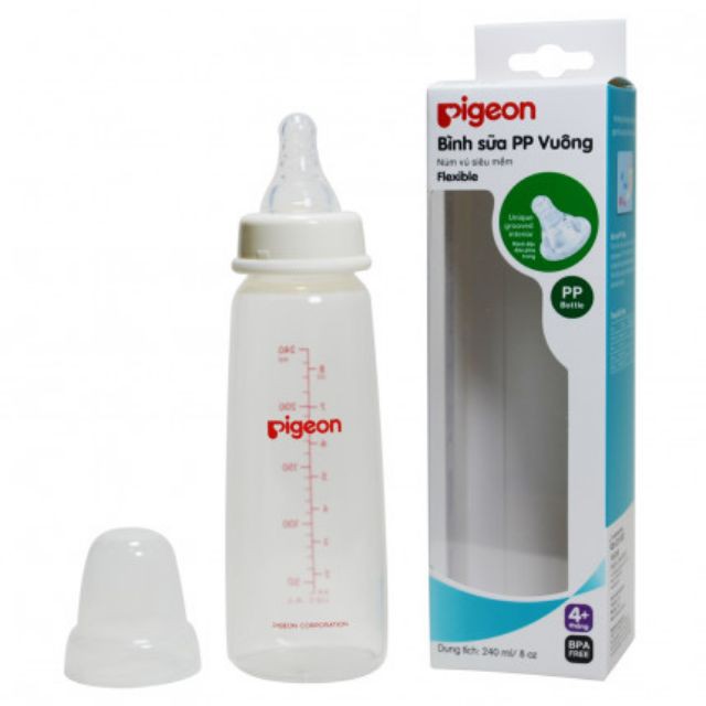 Bình sữa pigeon pp vuông dung tích 250ml