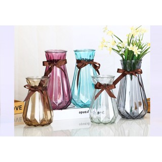 Bình cắm hoa Châu Âu đẹp bằng thủy tinh phong cách ( trong)