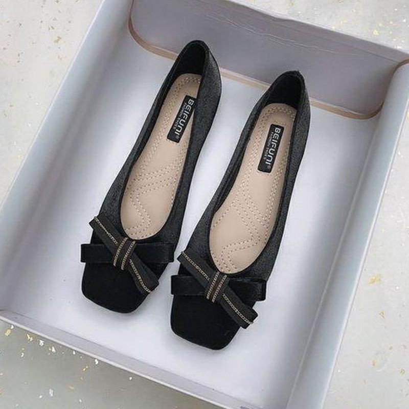 Giày Búp Bê Da Mềm Đế Bằng Mũi Nhọn Dễ Phối Đồ Thời Trang Cho Nữ Size 32-44