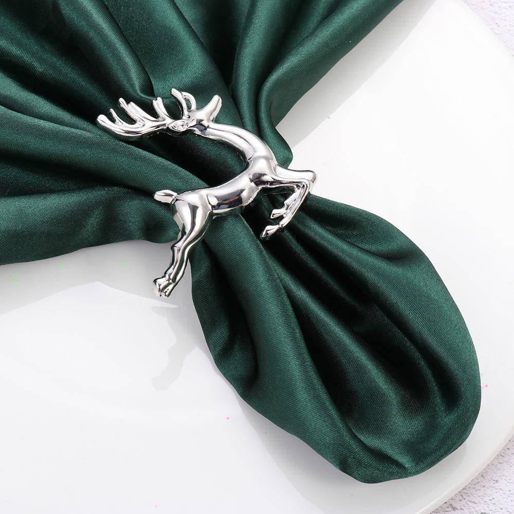 Vòng Nhẫn Kim Loại Hình Tuần Lộc Giáng Sinh Trang Trí Bàn Ăn DIY