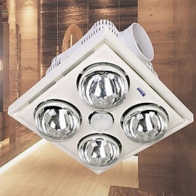 Đèn sưởi nhà tắm âm trần 4 bóng Hans H4B tích hợp quạt thông gió và đèn led