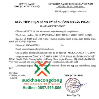 Sữa canxi Milk Codoca (400g-900g) bổ sung canxi hàm lượng cao
