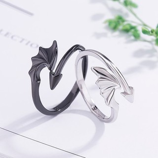 Nhẫn Nữ Họa Tiết Thiên Thần Và Quỷ Dữ So Cute UniSex NCG2D