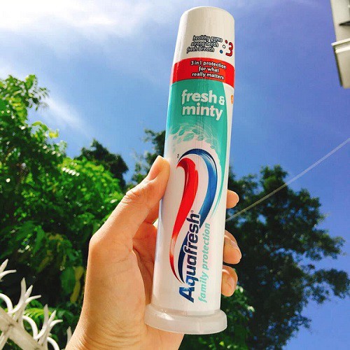 Kem đánh răng dạng ống Aquafresh 100ml, Kem đánh răng chính hãng an toàn