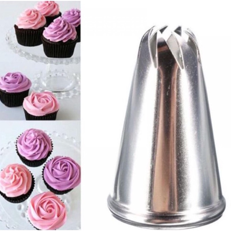 [HÀNG MỚI VỀ] 6 Đầu bắt kem trang trí bánh bằng thép không gỉ nhiều kiểuu oil