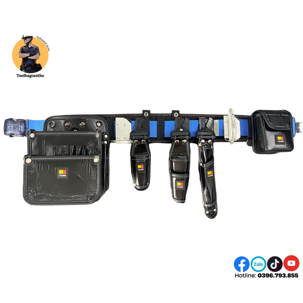 Bộ dây đai đồ nghề Nhật M6 cho thợ điện, nước, camera,...