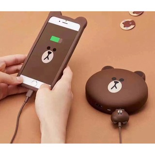 Sạc dự phòng mini gấu brown màu nâu