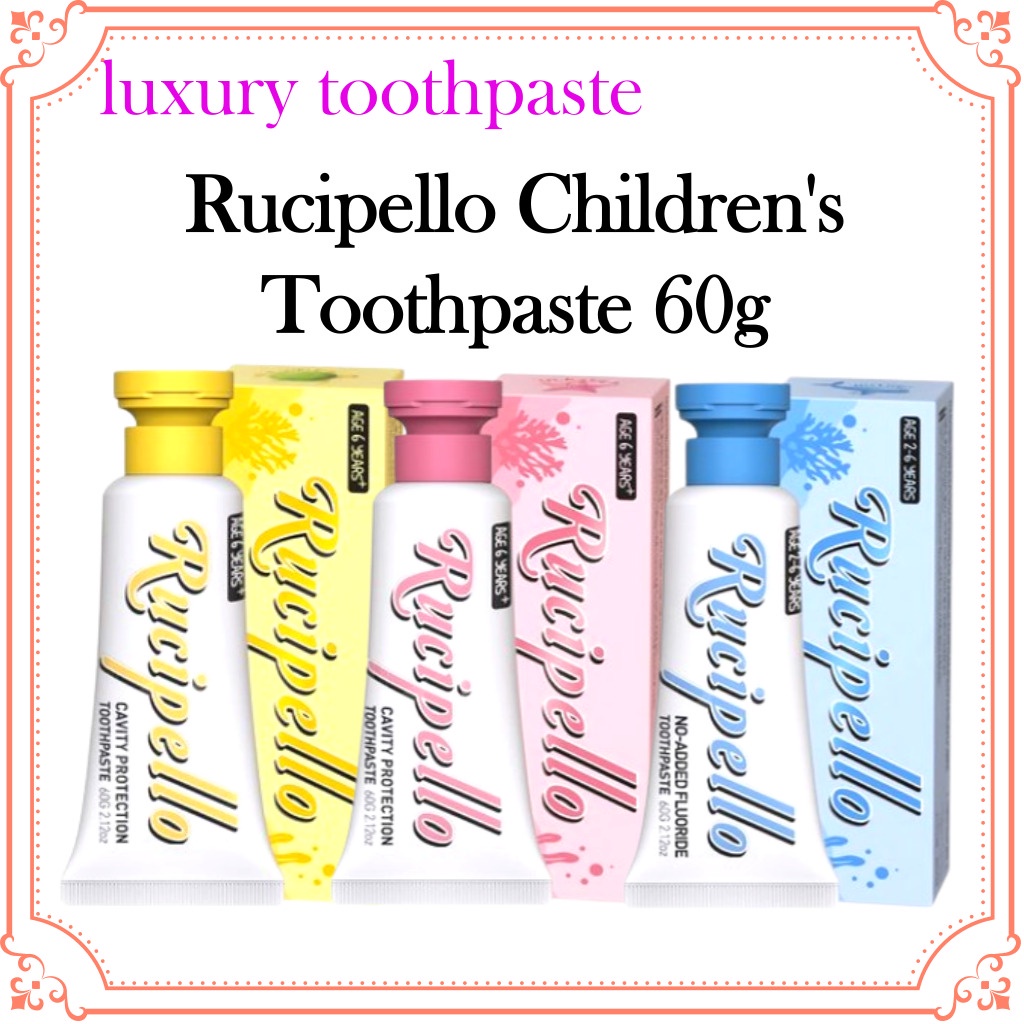 Rucipello Tăm Xỉa Răng 60g / 3TYPE / Fluoride Free & Fluoride / Trẻ Em / Sản Phẩm Tinh Dầu Quý Giá Để Chăm Sóc Sức Khỏe Răng Trẻ Em / Sản Phẩm Hàn Quốc