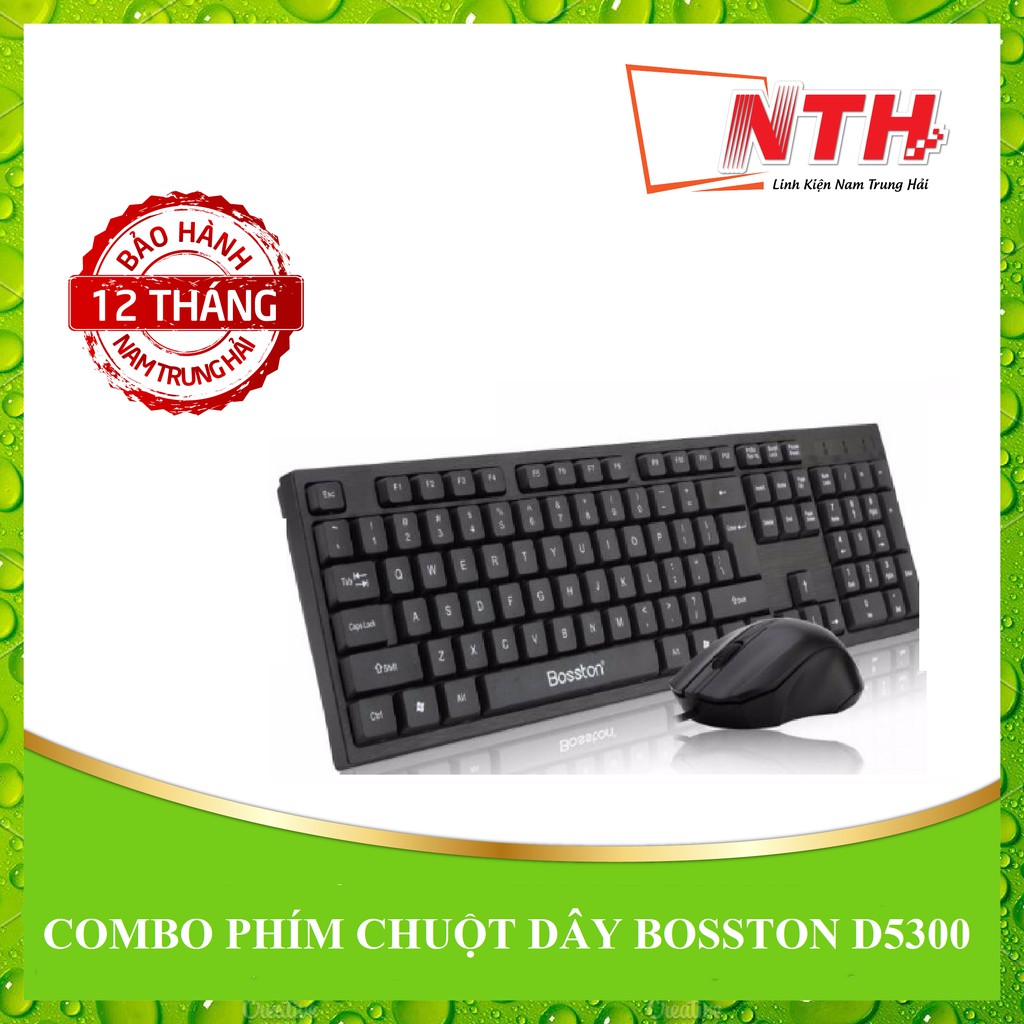 COMBO PHÍM CHUỘT DÂY BOSSTON D5300 | BigBuy360 - bigbuy360.vn