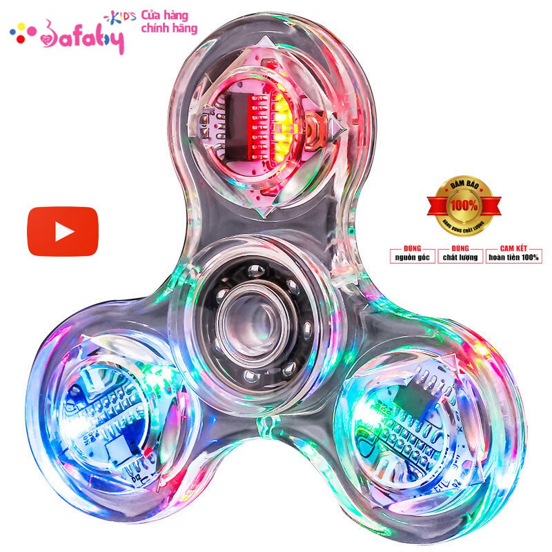 Con Quay Spinner Đồ Chơi Đèn Led Phát Sáng Xả Stress Bằng Nhựa ABS Cho Mọi Lứa Tuổi - BAFABY KIDS