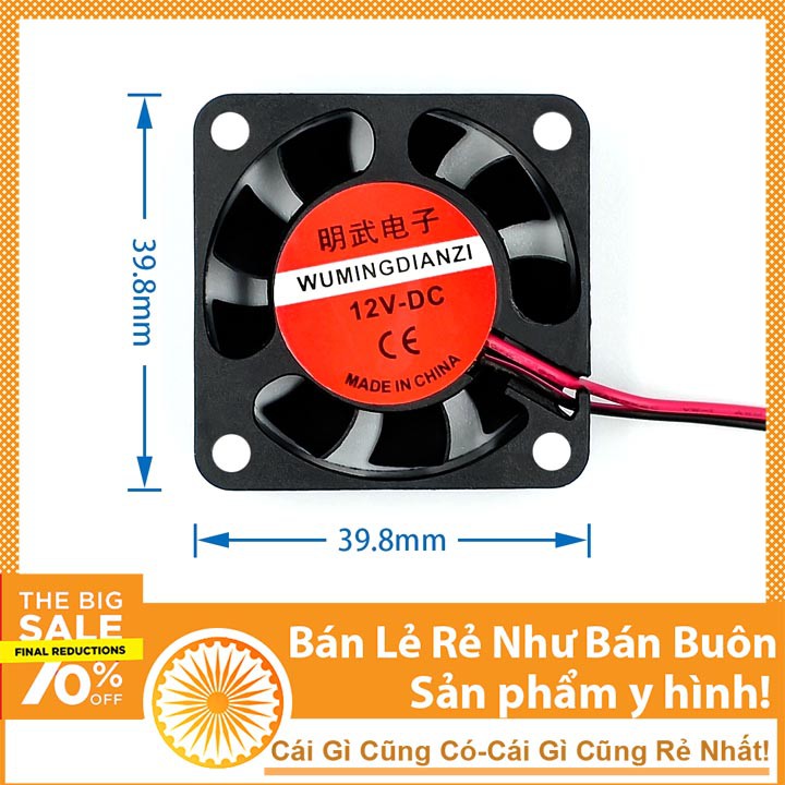 Quạt Tản Nhiệt 40x40x10mm 12VDC