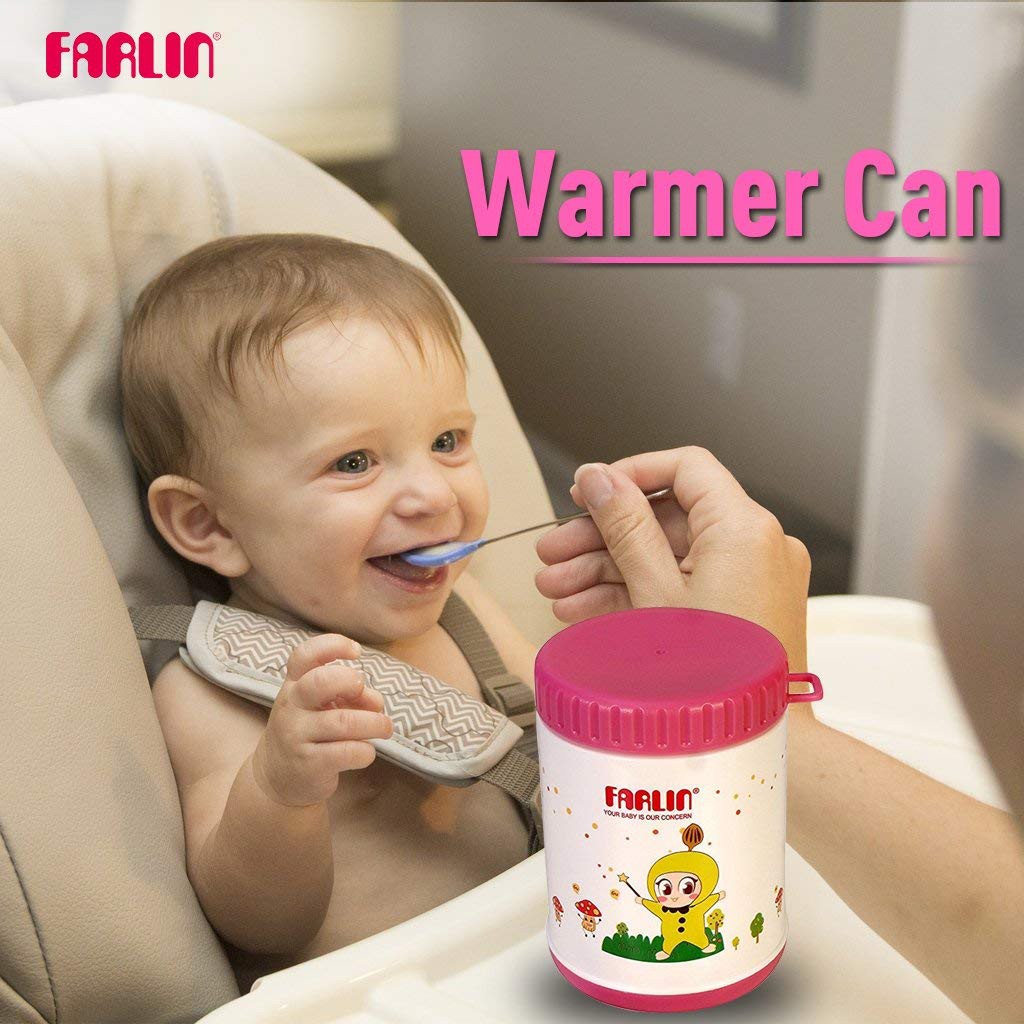 BÌNH GIỮ NHIỆT, Ủ ẤM THỨC ĂN FARLIN 500ML (KÈM THÌA, DĨA) (CHÍNH HÃNG) CHO BÉ ( BF-228A)