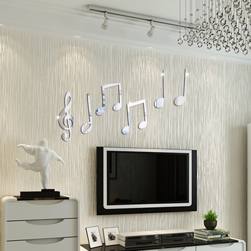 Đề can dán tường hình nốt nhạc hiện đại