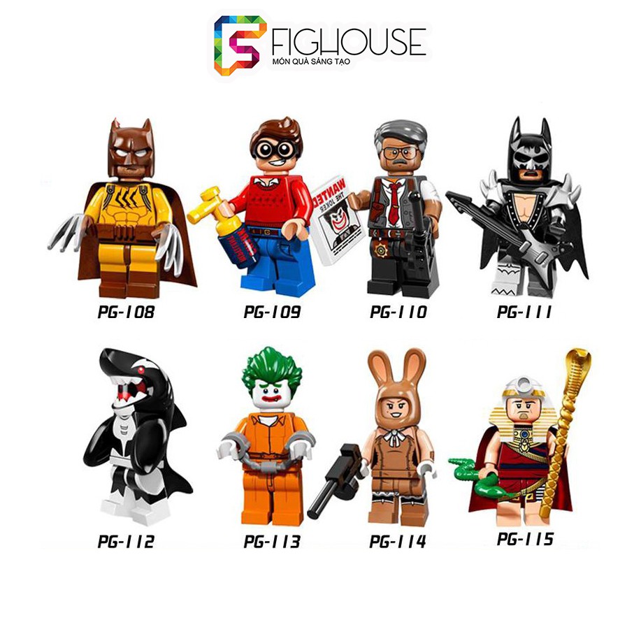 Xếp Hình Minifigures Các Nhân Vật Người Dơi Batman Joker Robin - Đồ Chơi Lắp Ráp non-lego PG8033 [A13]