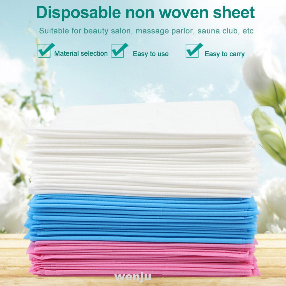 10pcs 80x180cm Solid Business Trip Tattoo Travel Spa Salon For Massage Bed Sauna Hotel Disposable Sheets