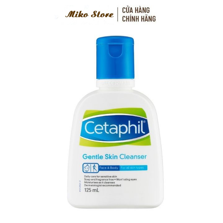 Sữa rửa mặt Cetaphil Gentle Skin Cleanser 125ml dưỡng ẩm và dịu nhẹ cho da - Miko Store
