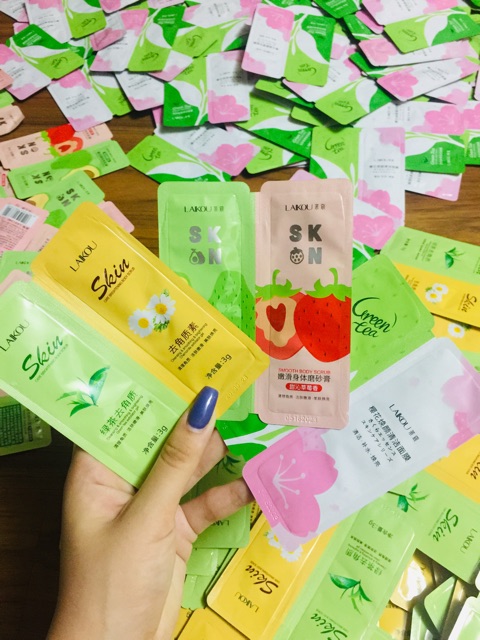 Tẩy tế bào chết cho da mặt HOA CÚC & TRÀ XANH (set 2goi) [RẺ VÔ ĐỊCH] hàng nội địa trung | BigBuy360 - bigbuy360.vn