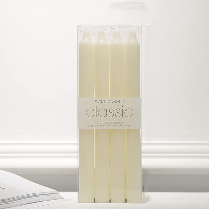 Set 1 Hộp 4 Cây Nến CLASSIC Trắng Dài 25cm