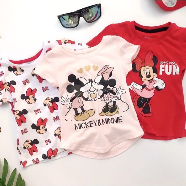 Áo phông disney Minnie dư xịn cho bé gái 2-5Y