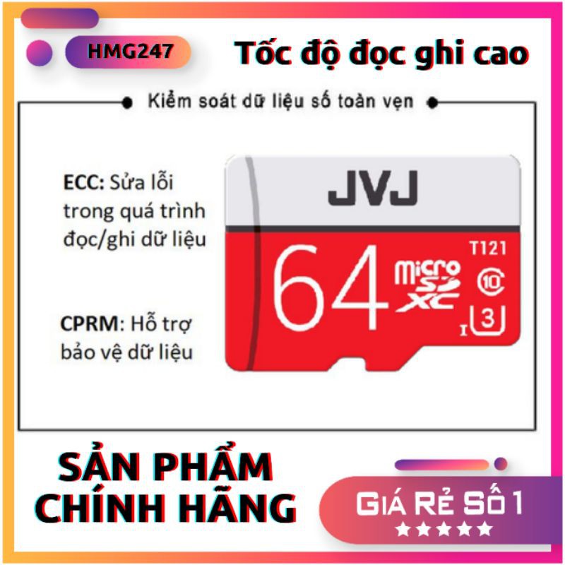 [CHÍNH HÃNG] Thẻ nhớ JVJ hỗ trợ lưu trữ dữ liệu camera