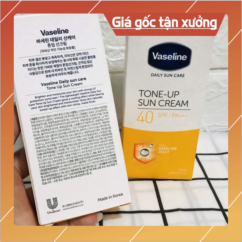 Kem chống nắng Vaseline Tone-up 50ml