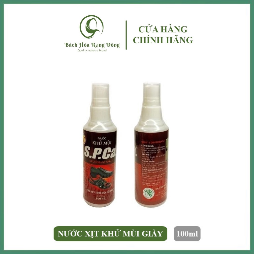 Xịt Khử Mùi Giày SPCa 100ml Giúp Chống Hôi Chân, Diệt Khuẩn Hiệu Quả Đến 24h