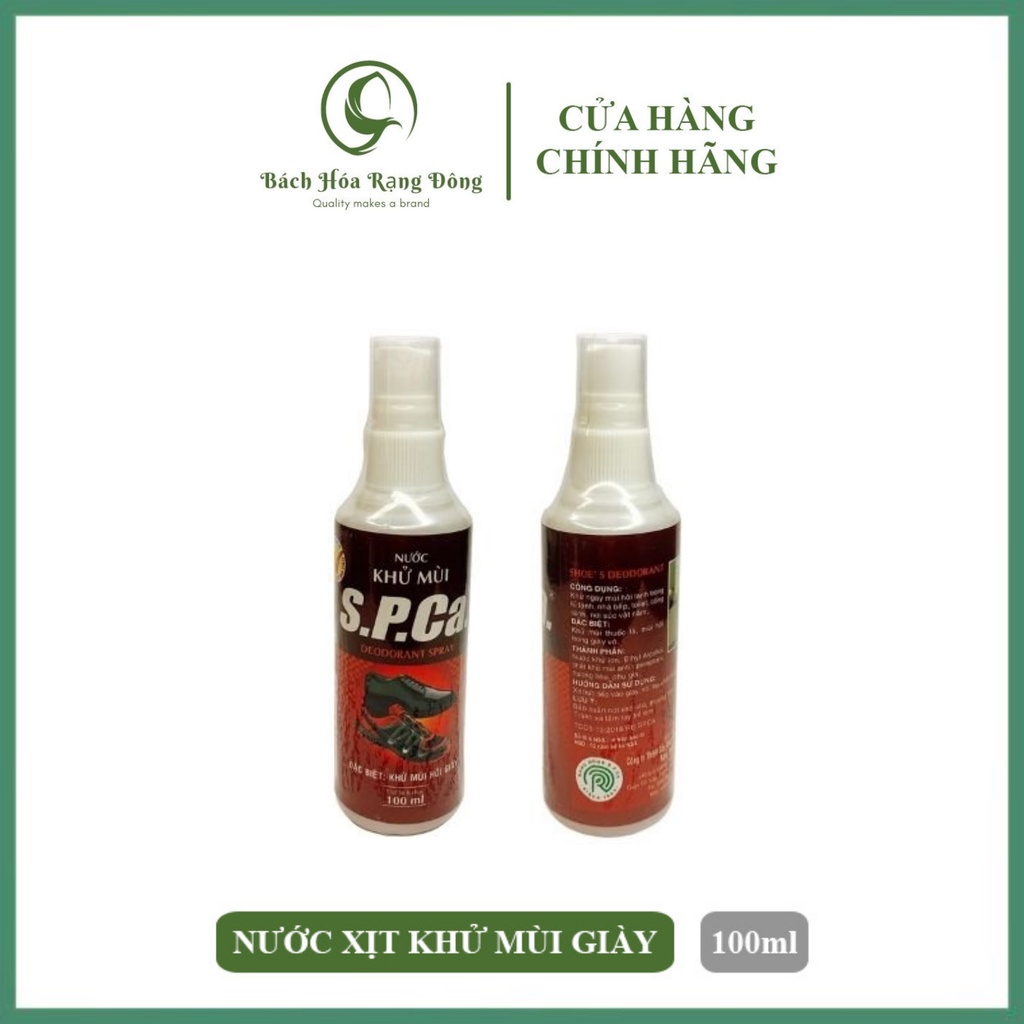 Xịt Khử Mùi Giày SPCa 100ml Giúp Chống Hôi Chân, Diệt Khuẩn Hiệu Quả Đến 24h