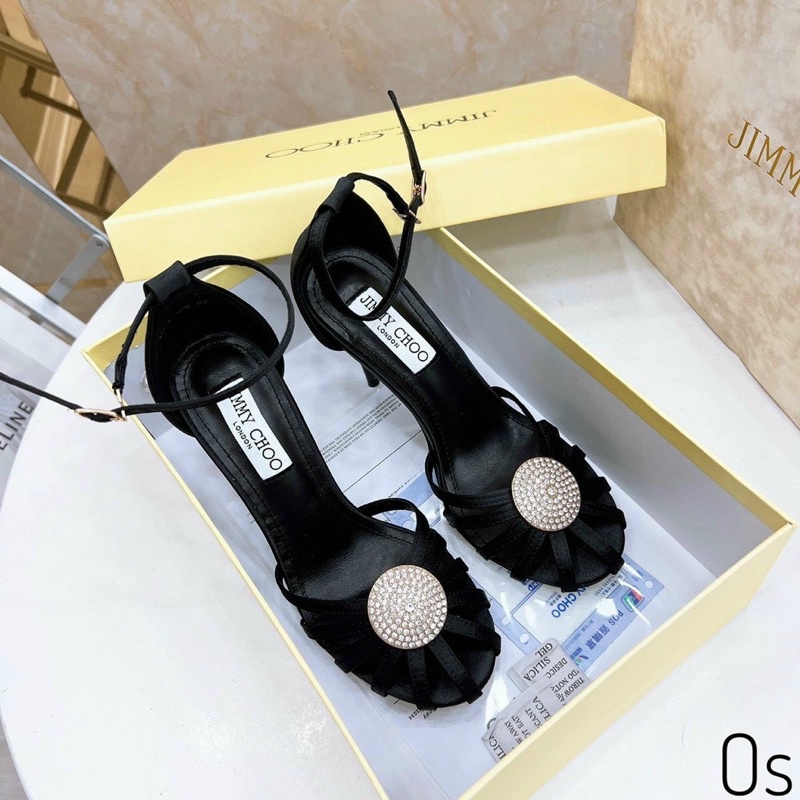 Sandal cao gót jimmychoo dọ 9p fullbox