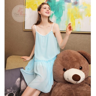 Váy ngủ 2 dây [chất vải voan cao cấp] phong cách tiểu thư